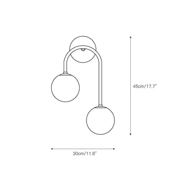 Pietro Alabaster Wall Lamp – detail 3 — Dimension drawings 1