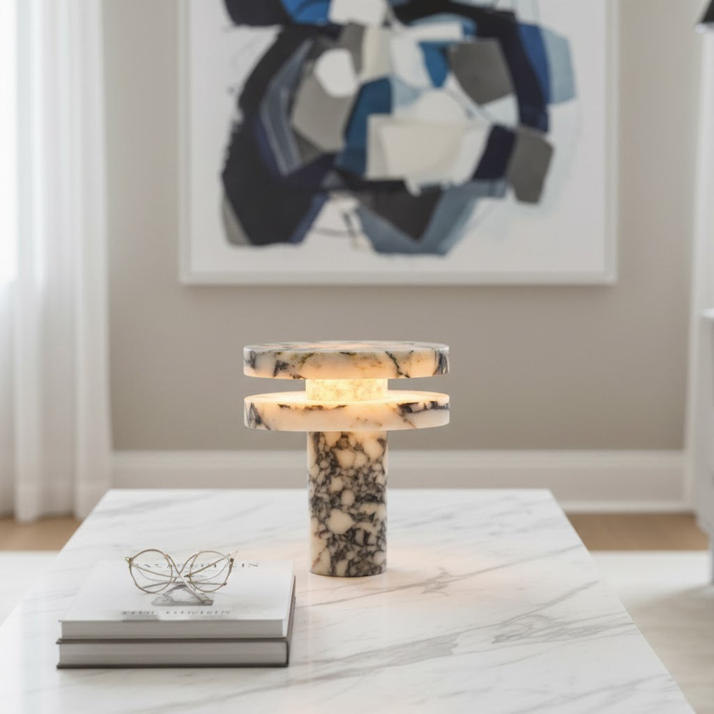 Pillar Marble Table Lamp