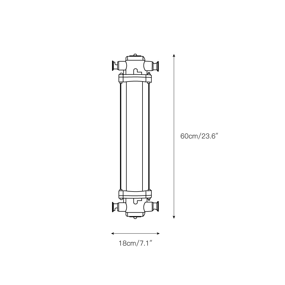 Versetzte Pillar-Wandleuchte