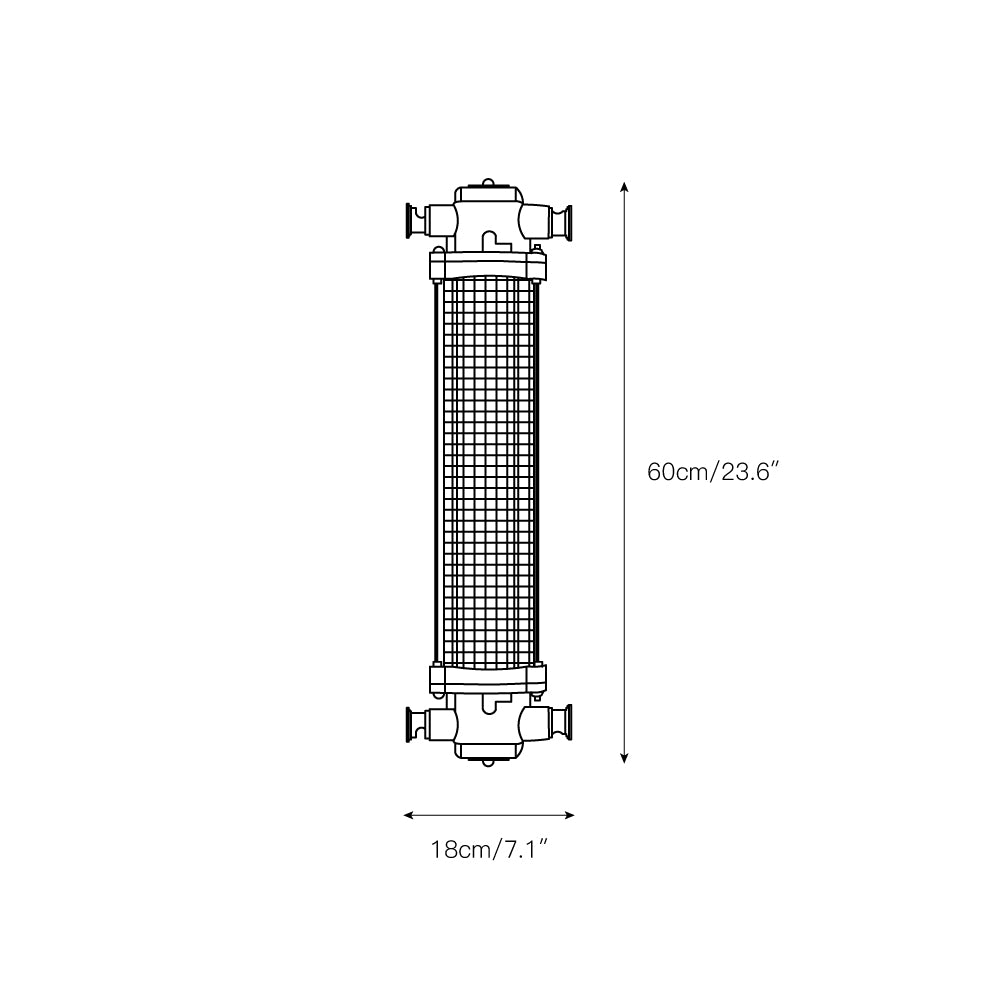 Versetzte Pillar-Wandleuchte