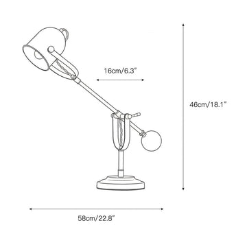 Pimlico Table Lamp – detail 3 — Dimension drawings 1