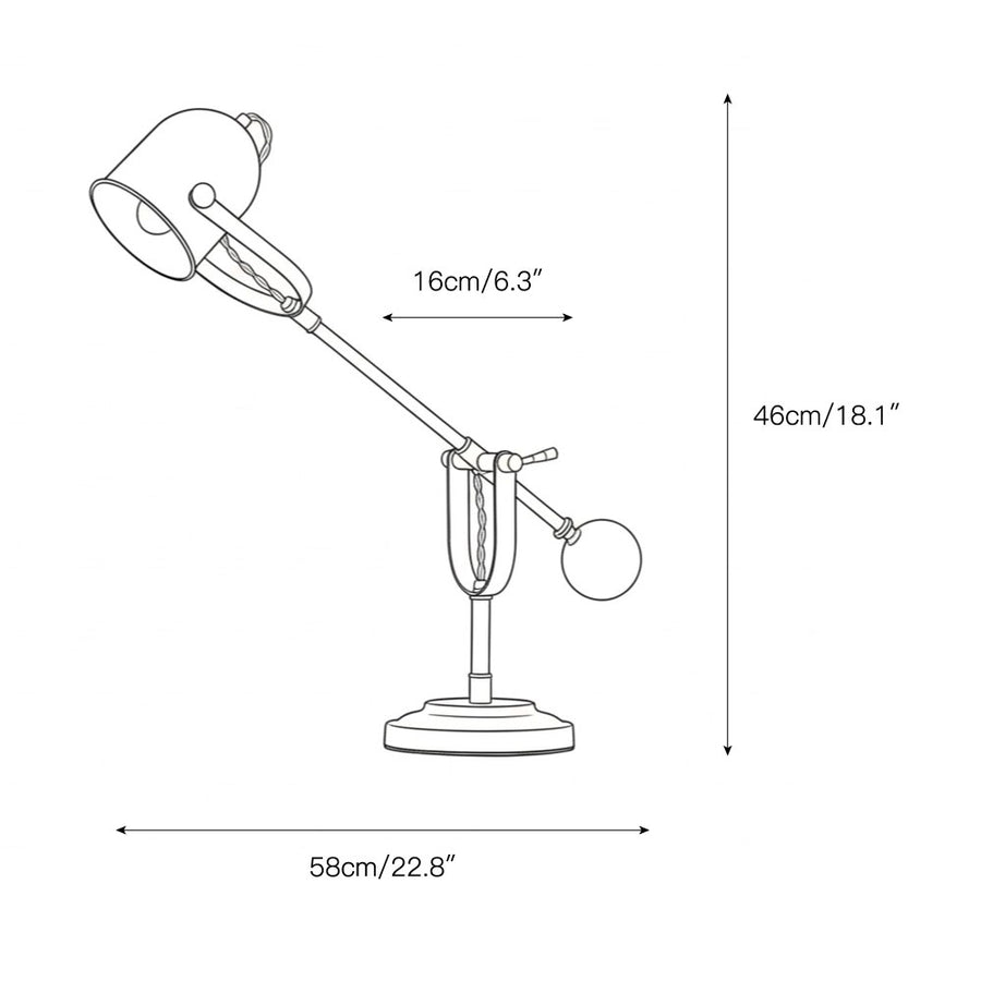 Pimlico Table Lamp – detail 3 — Dimension drawings 1