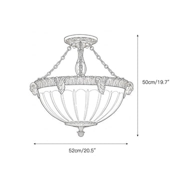 Pineapple Ceiling Lamp – detail 3 — Dimension drawings 1
