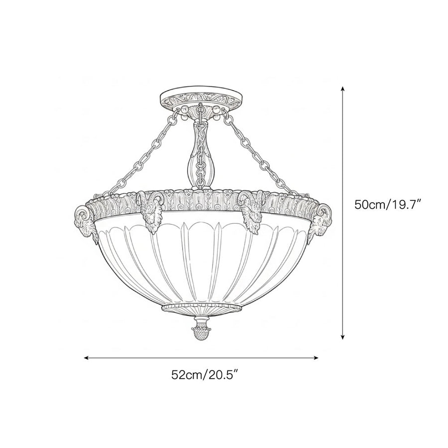 Pineapple Ceiling Lamp – detail 3 — Dimension drawings 1