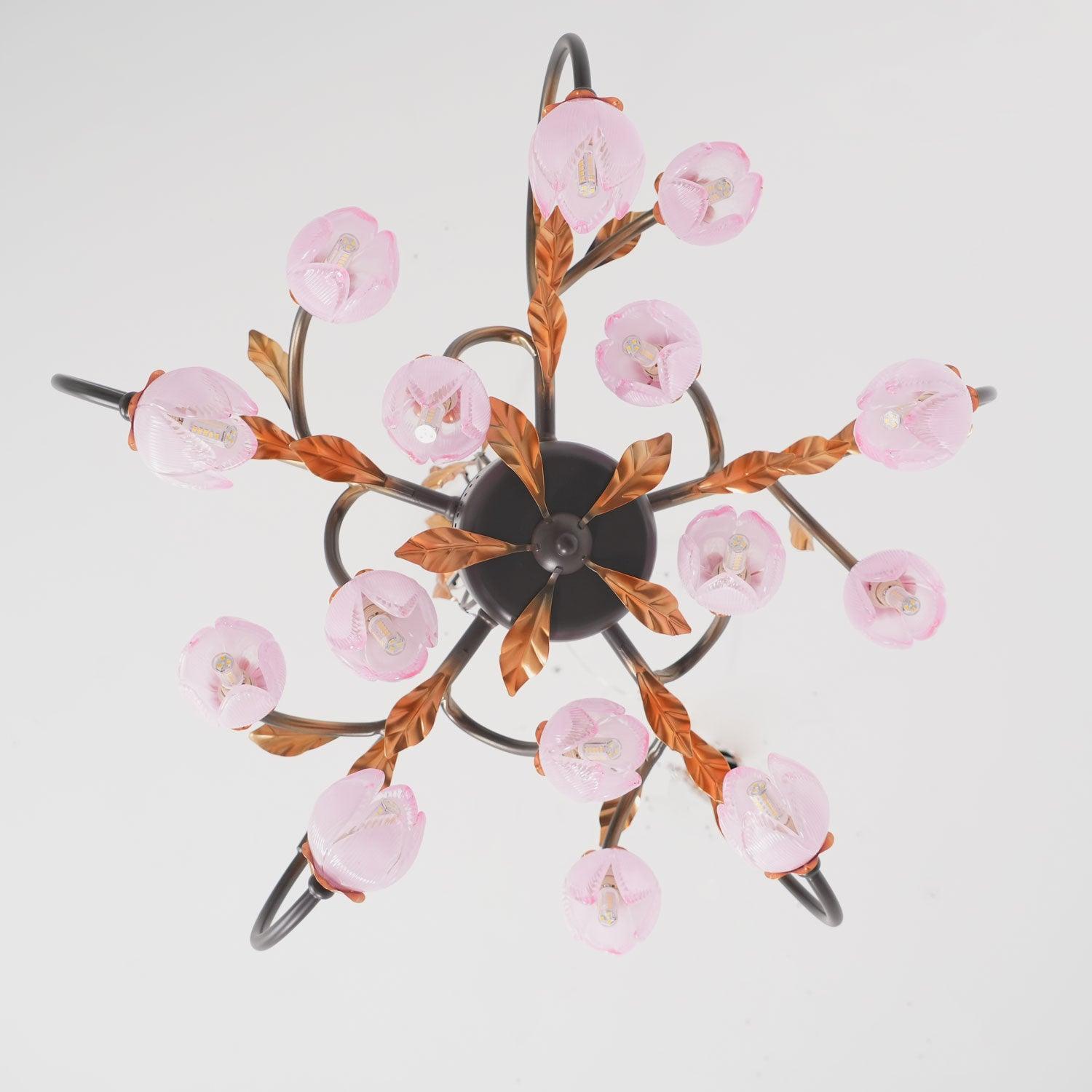 Pink Tulip Chandelier