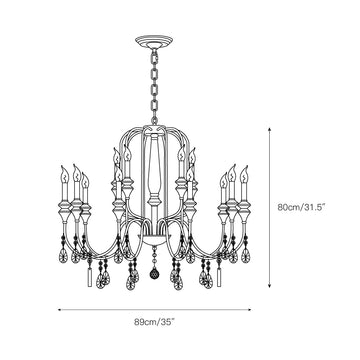Piper Chandelier – detail 7 — Dimension drawings 5