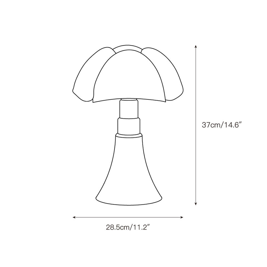 Pipistrello Table Lamp – detail 3 — Dimension drawings 1