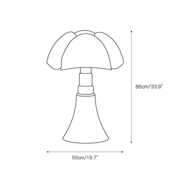Pipistrello Table Lamp – detail 4 — Dimension drawings 2