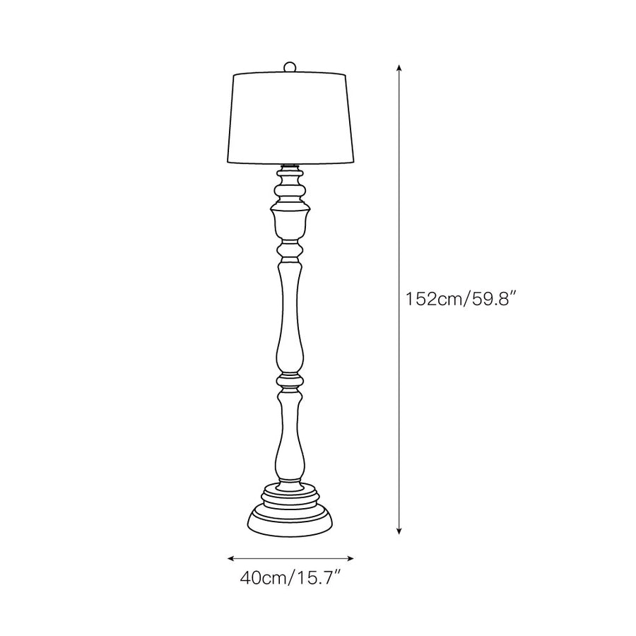 Pitch Traditional Floor Lamp – detail 3 — Dimension drawings 1