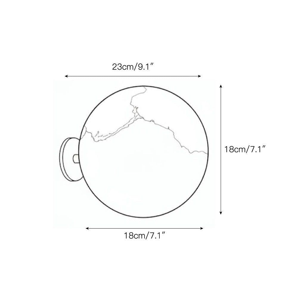 Planette Alabaster Wall Lamp