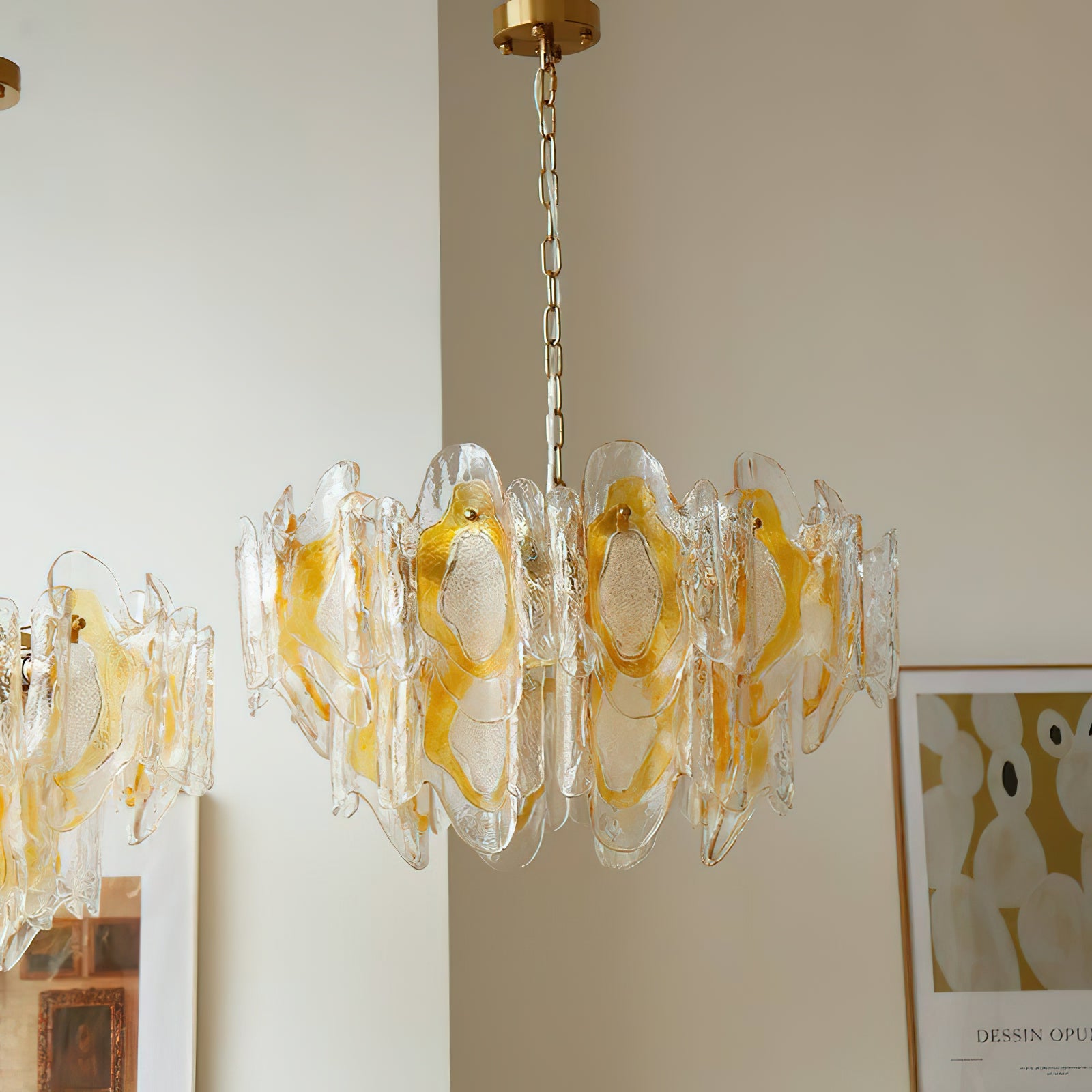 Poliedro Murano Glass Chandelier