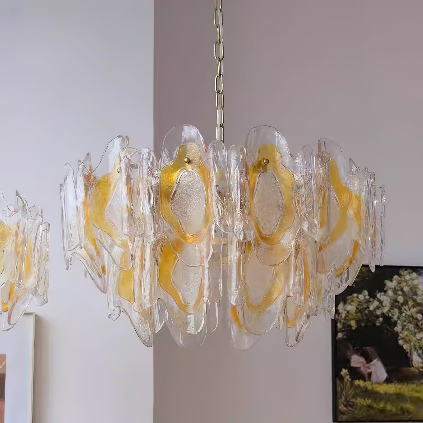 Poliedro Murano Glass Chandelier