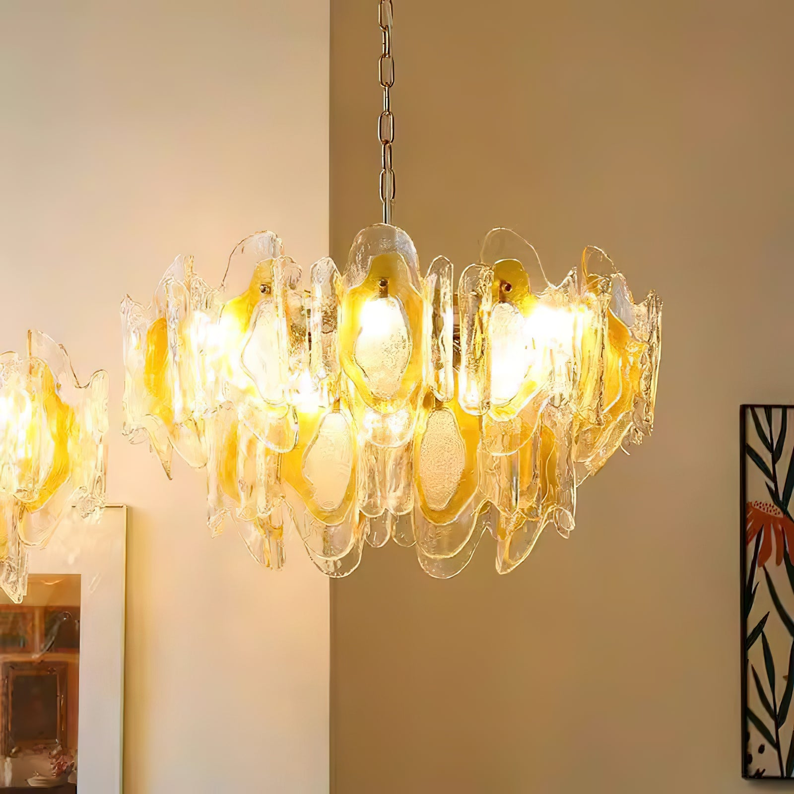 Poliedro Murano Glass Chandelier