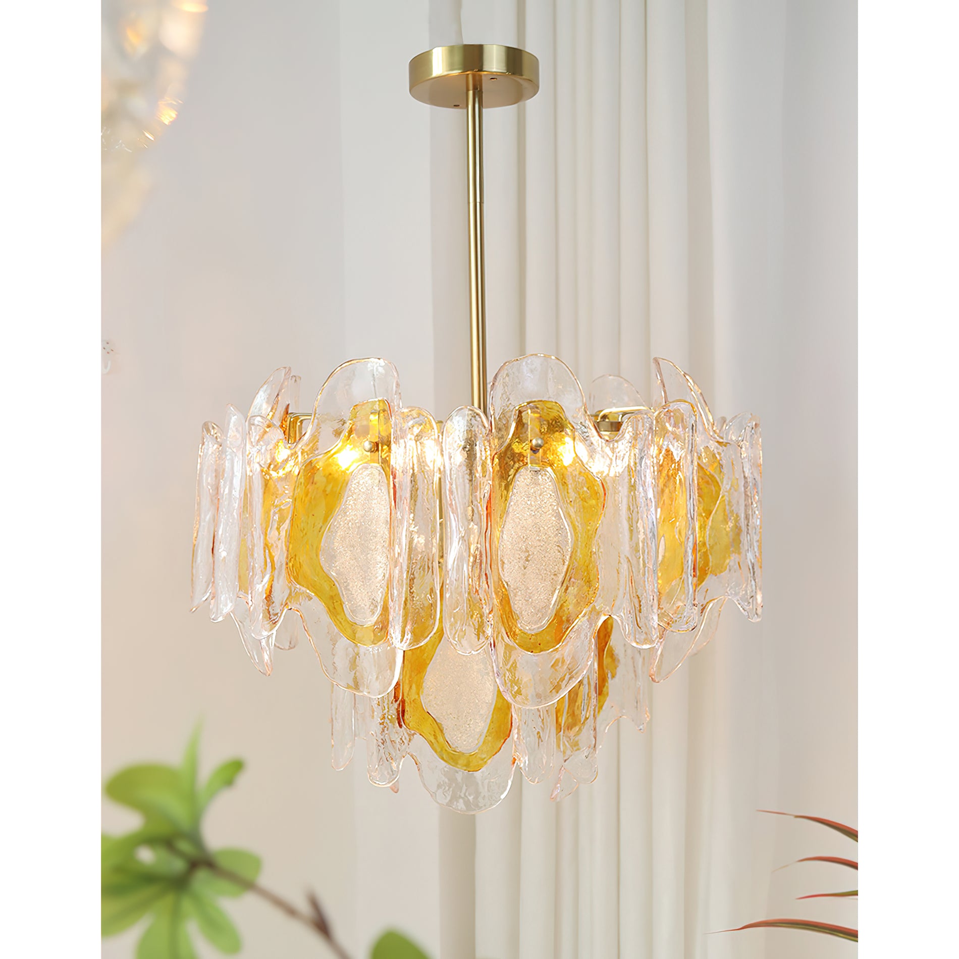 Poliedro Murano Glass Chandelier