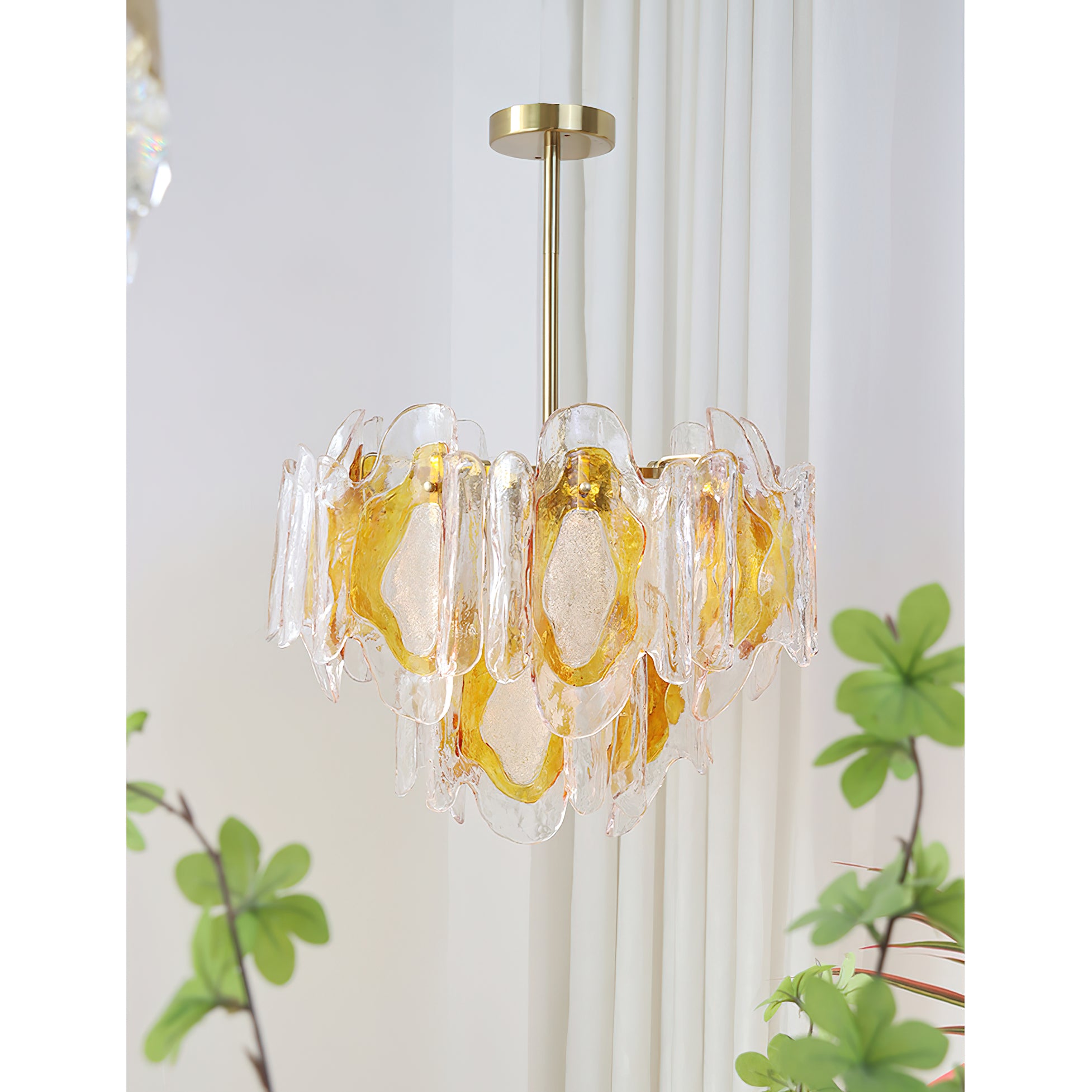 Poliedro Murano Glass Chandelier