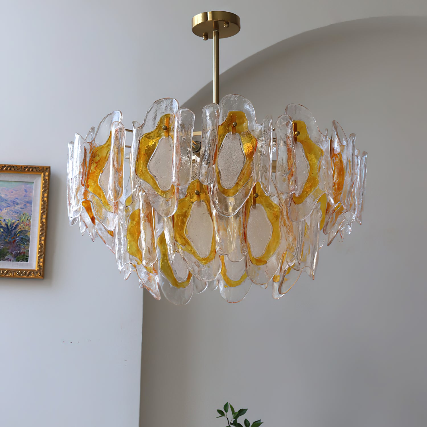 Poliedro Murano Glass Chandelier