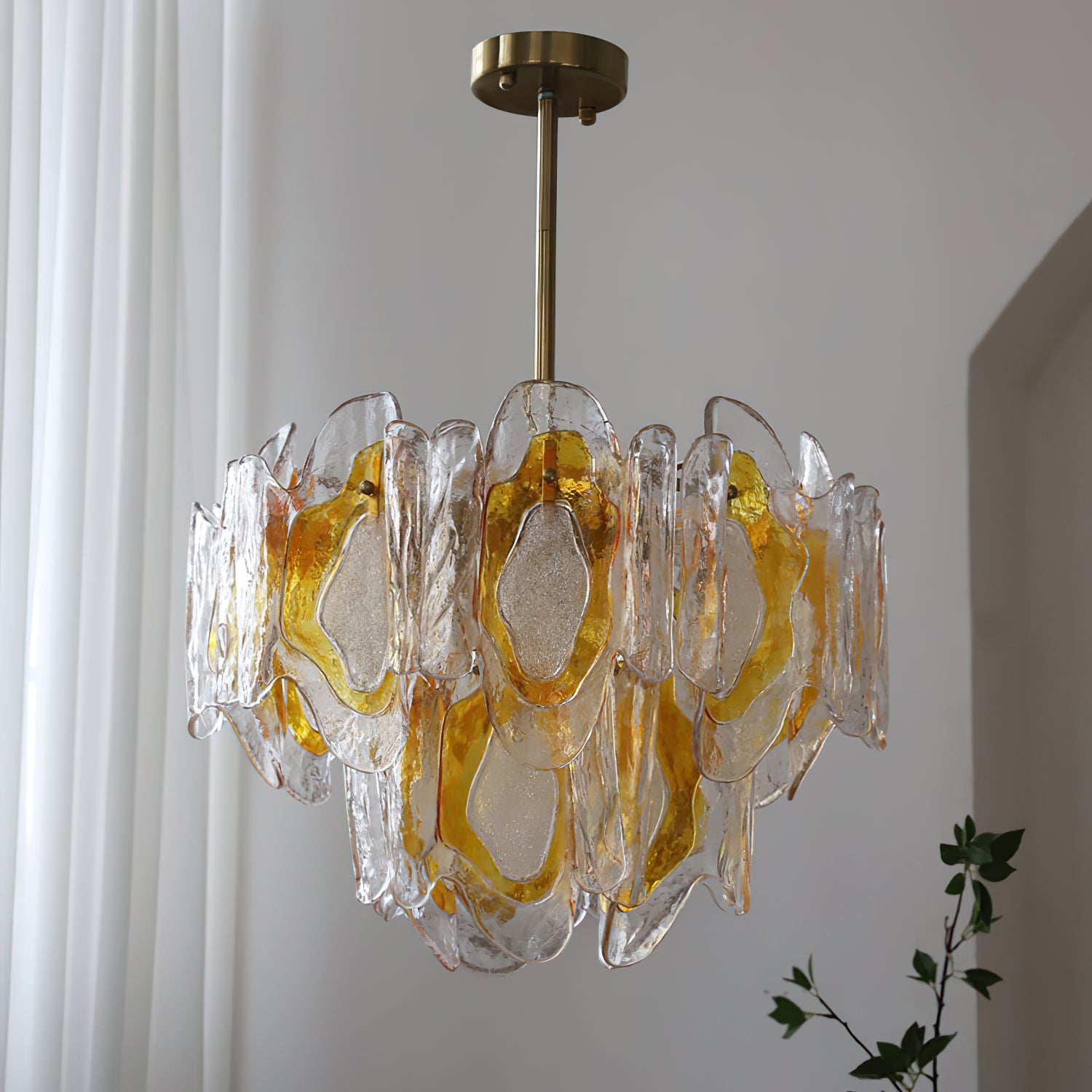 Poliedro Murano Glass Chandelier