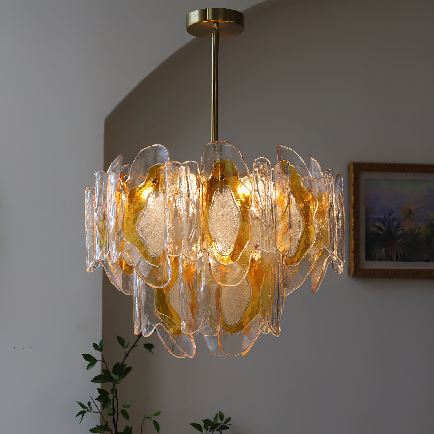 Poliedro Murano Glass Chandelier