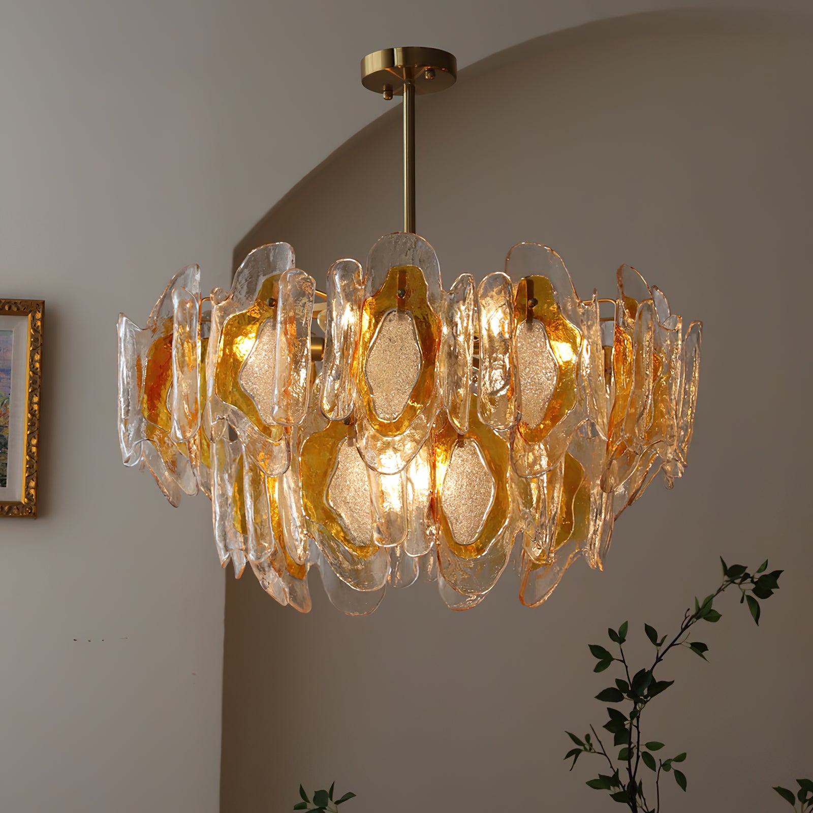 Poliedro Murano Glass Chandelier