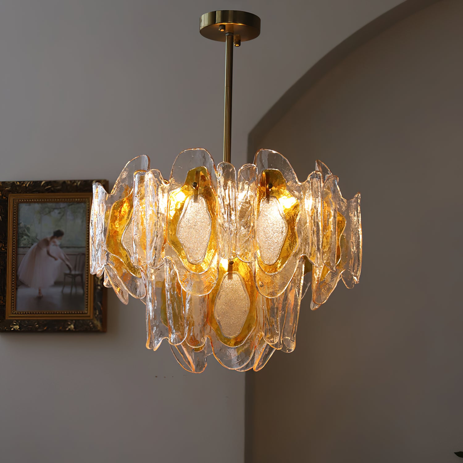 Poliedro Murano Glass Chandelier