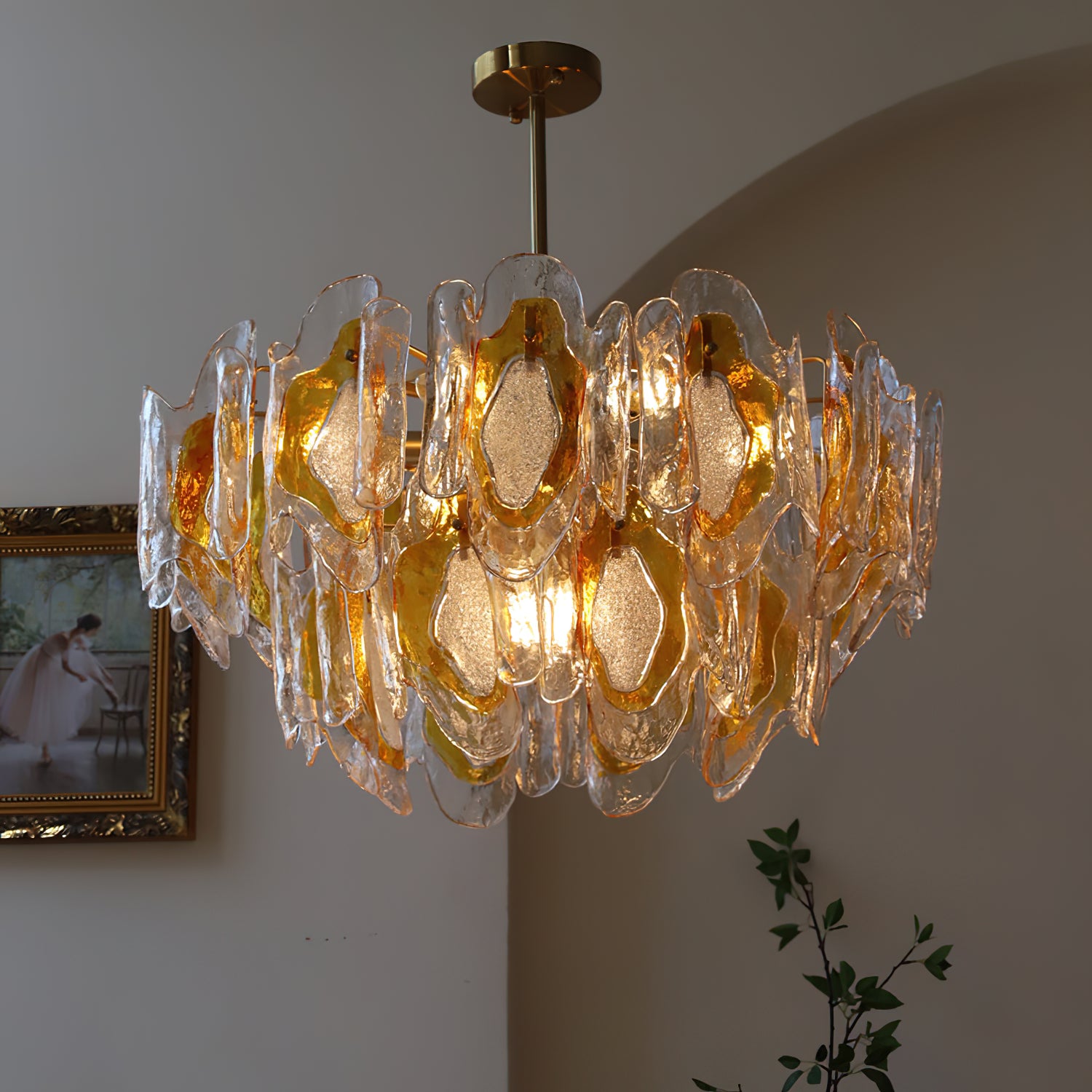 Poliedro Murano Glass Chandelier