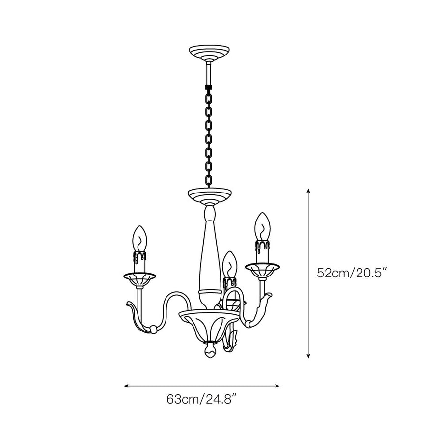 Polina Chandelier – detail 3 — Dimension drawings 1