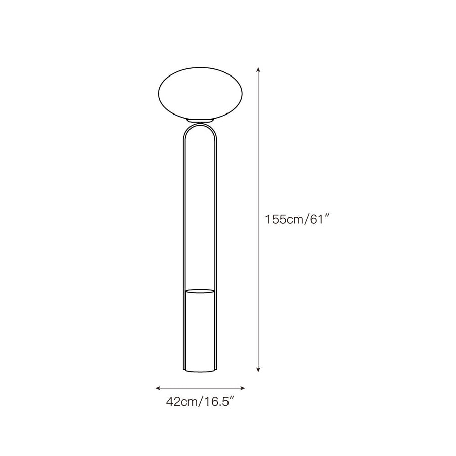 Polo Marble Floor Lamp – detail 3 — Dimension drawings 1
