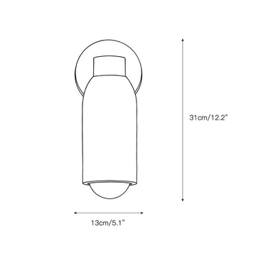 Pompeii Wall Sconce – detail 3 — Dimension drawings 1