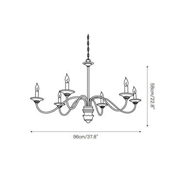 Poppy Hill Chandelier – detail 3 — Dimension drawings 1