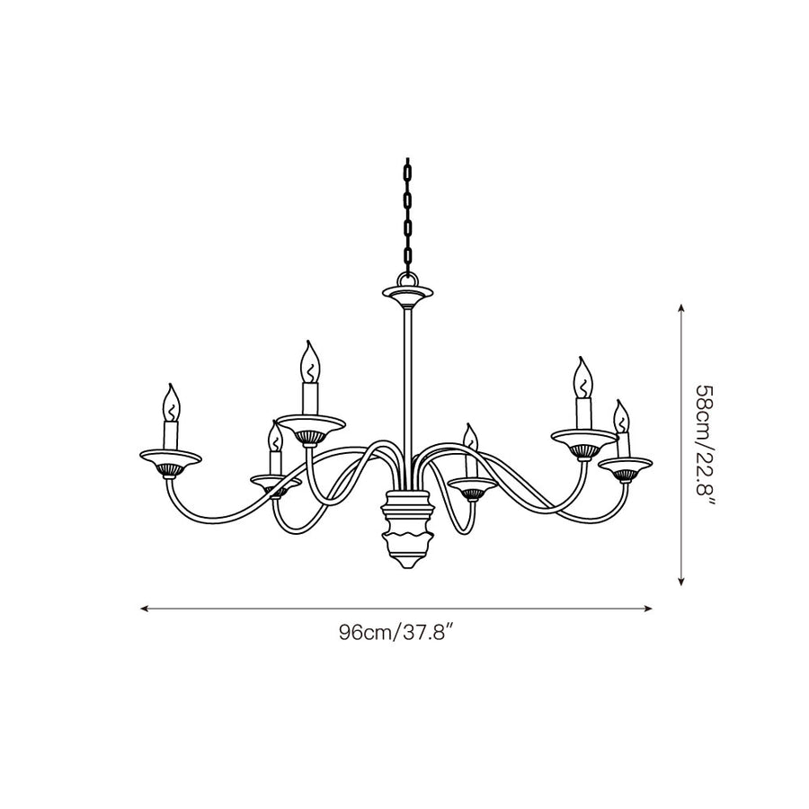 Poppy Hill Chandelier – detail 3 — Dimension drawings 1