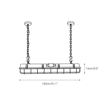 Porringer Linear Industrial Pendant Lamp – detail 4 — Dimension drawings 2