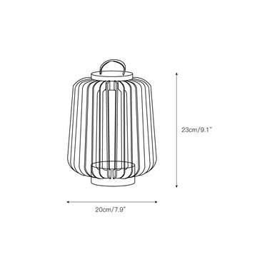 Portable Lantern Outdoor Light – detail 3 — Dimension drawings 1