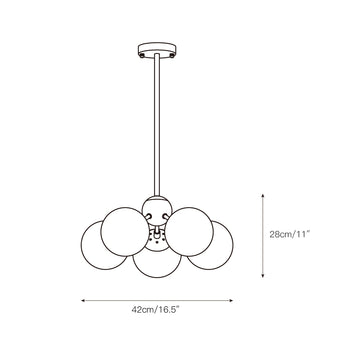 Orion Geometric Chandelier – detail 3 — Dimension drawings 1