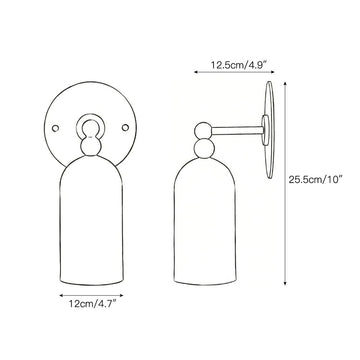 Pratt Wall Lamp – detail 3 — Dimension drawings 1