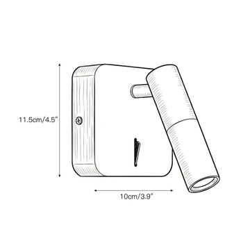 Prea Wall Lamp – detail 3 — Dimension drawings 1