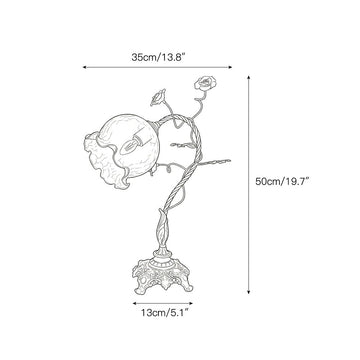 Primavera Flowers Table Lamp – detail 3 — Dimension drawings 1