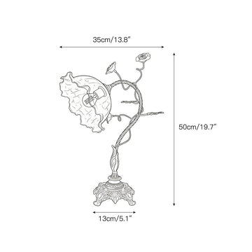 Primavera Flowers Table Lamp – detail 5 — Dimension drawings 3