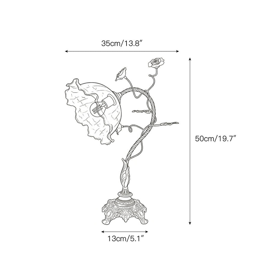 Primavera Flowers Table Lamp – detail 5 — Dimension drawings 3