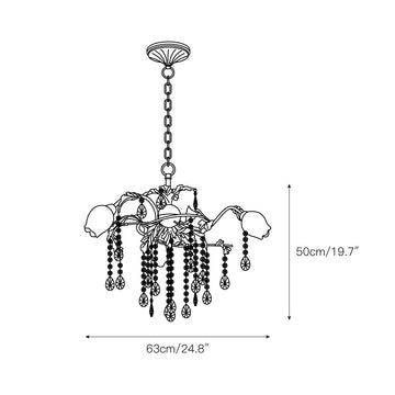Prosecco Chandelier – detail 3 — Dimension drawings 1