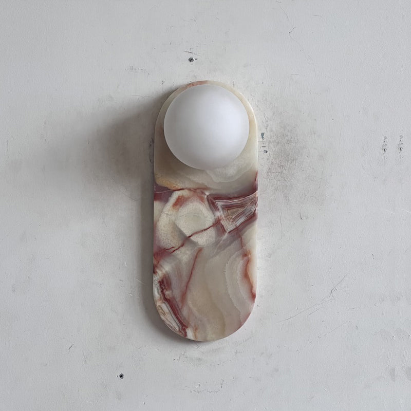 Lucie Cyan Onyx Sconce ∅ 4.7″ x H 12.6″