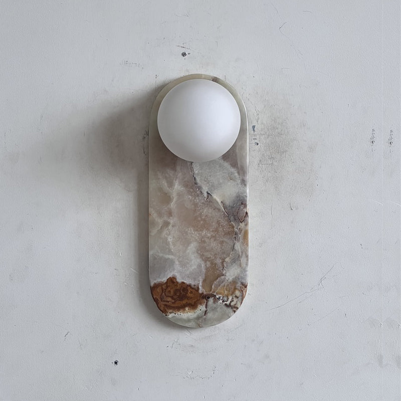 Lucie Cyan Onyx Sconce ∅ 4.7″ x H 12.6″