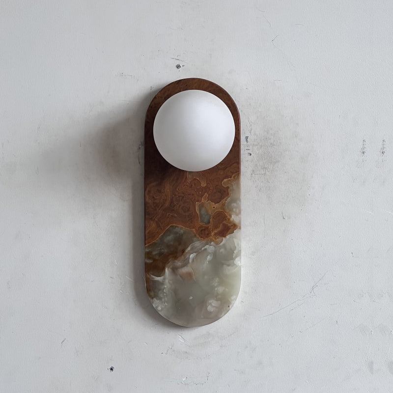 Lucie Cyan Onyx Sconce ∅ 4.7″ x H 12.6″