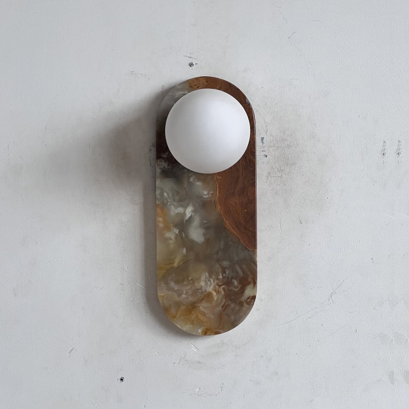 Lucie Cyan Onyx Sconce ∅ 4.7″ x H 12.6″