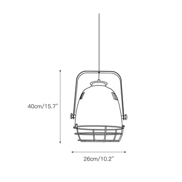 Quarry Pendant Light – detail 3 — Dimension drawings 1