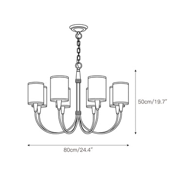 Quincy Chandelier – detail 5 — Dimension drawings 2