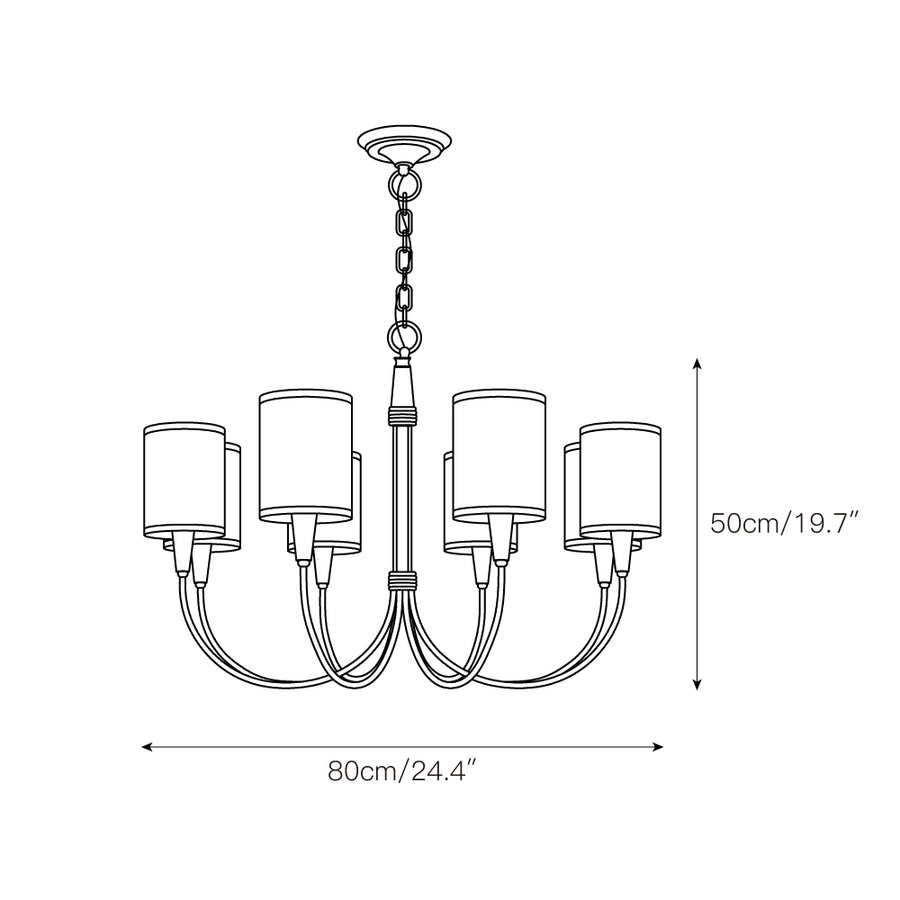Quincy Chandelier – detail 5 — Dimension drawings 2