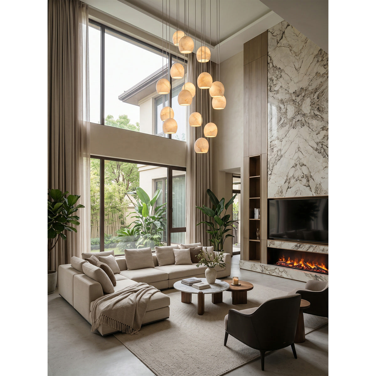 Arica Alabaster Chandelier