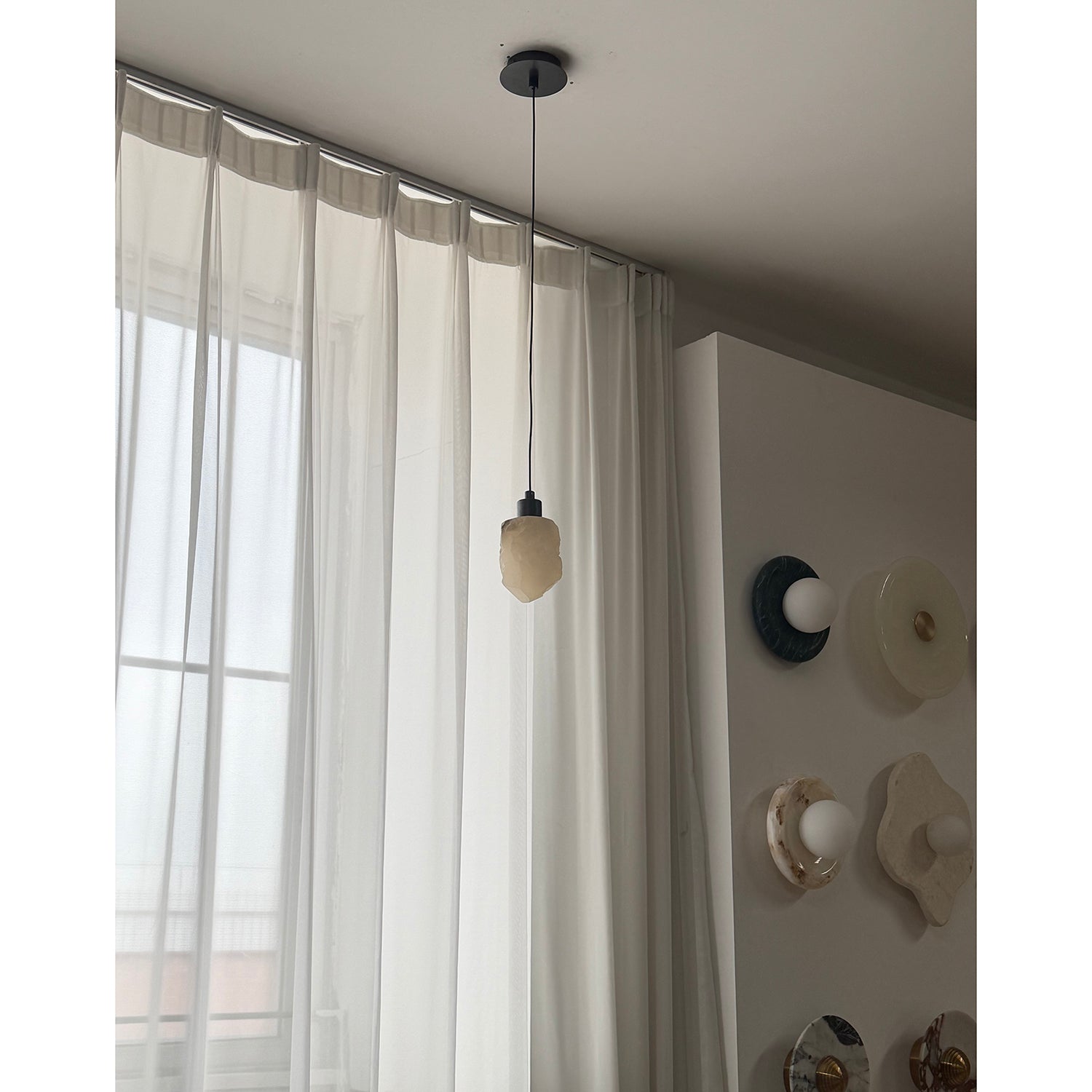 Solstice Nugget Alabaster Pendant Lamp