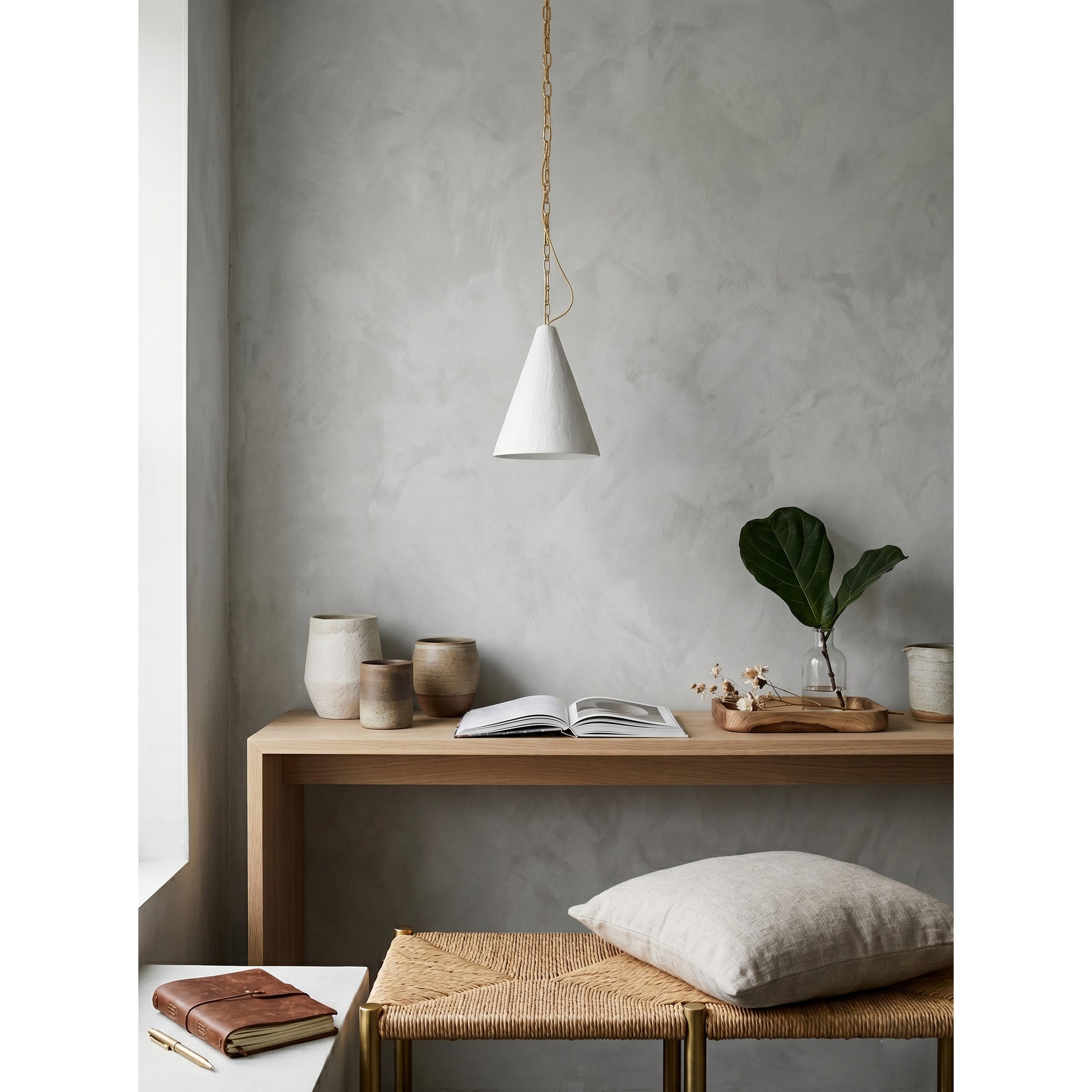 White Plaster Pendant Lamp