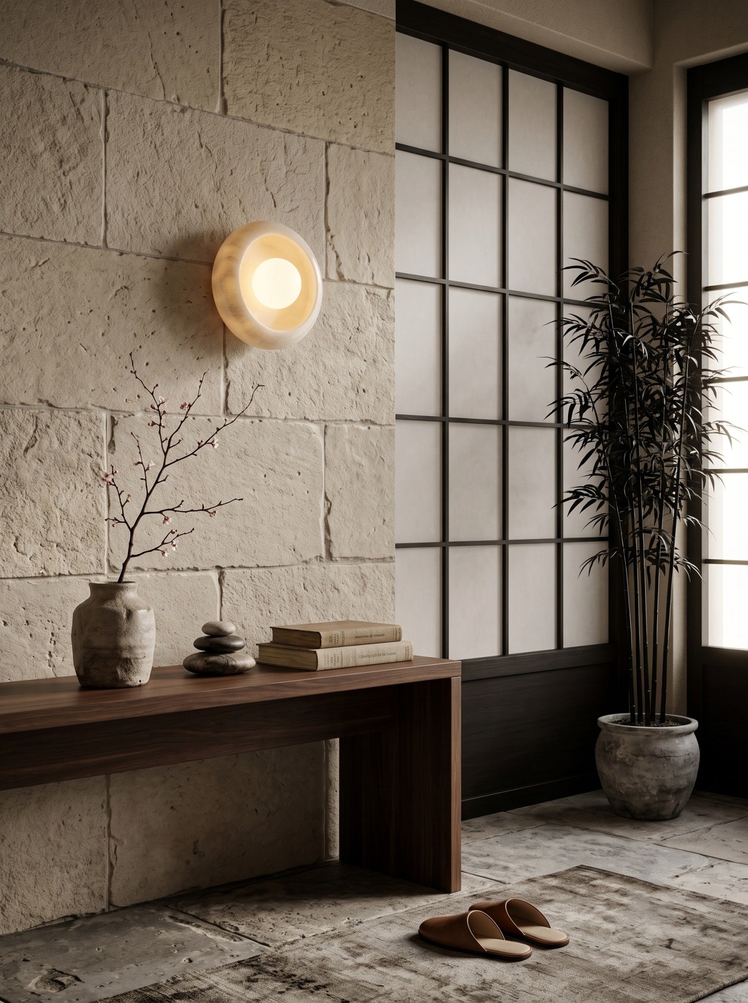 Eclipse Marble Wall Sconce